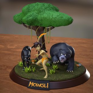 Mowgli Baloo & Baguera - The Jungle book - File 3D STL DOWNLOAD INSTANT