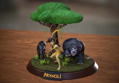 Mowgli Baloo & Baguera - The Jungle book - File 3D STL DOWNLOAD INSTANT
